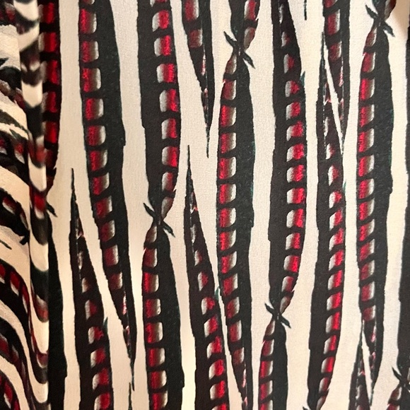 Diane von Furstenberg Silk Wool Ailis Pheasant Feather Print Dress 8 Vintage DVF - Picture 11 of 16